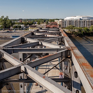 View from the top of the Junction Bridg  Little Rock, Arkansas